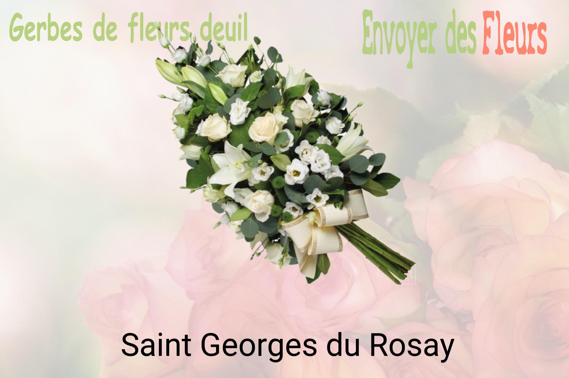 Gerbe de fleurs de deuil livrée à Saint-Georges-du-Rosay
